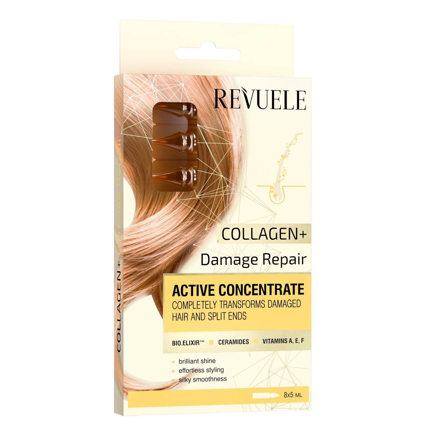 AMPOULES ACTIVE HAIR CONCENTRATE “COLLAGEN+ DAMAGE REPAIR”, 8х5 ml