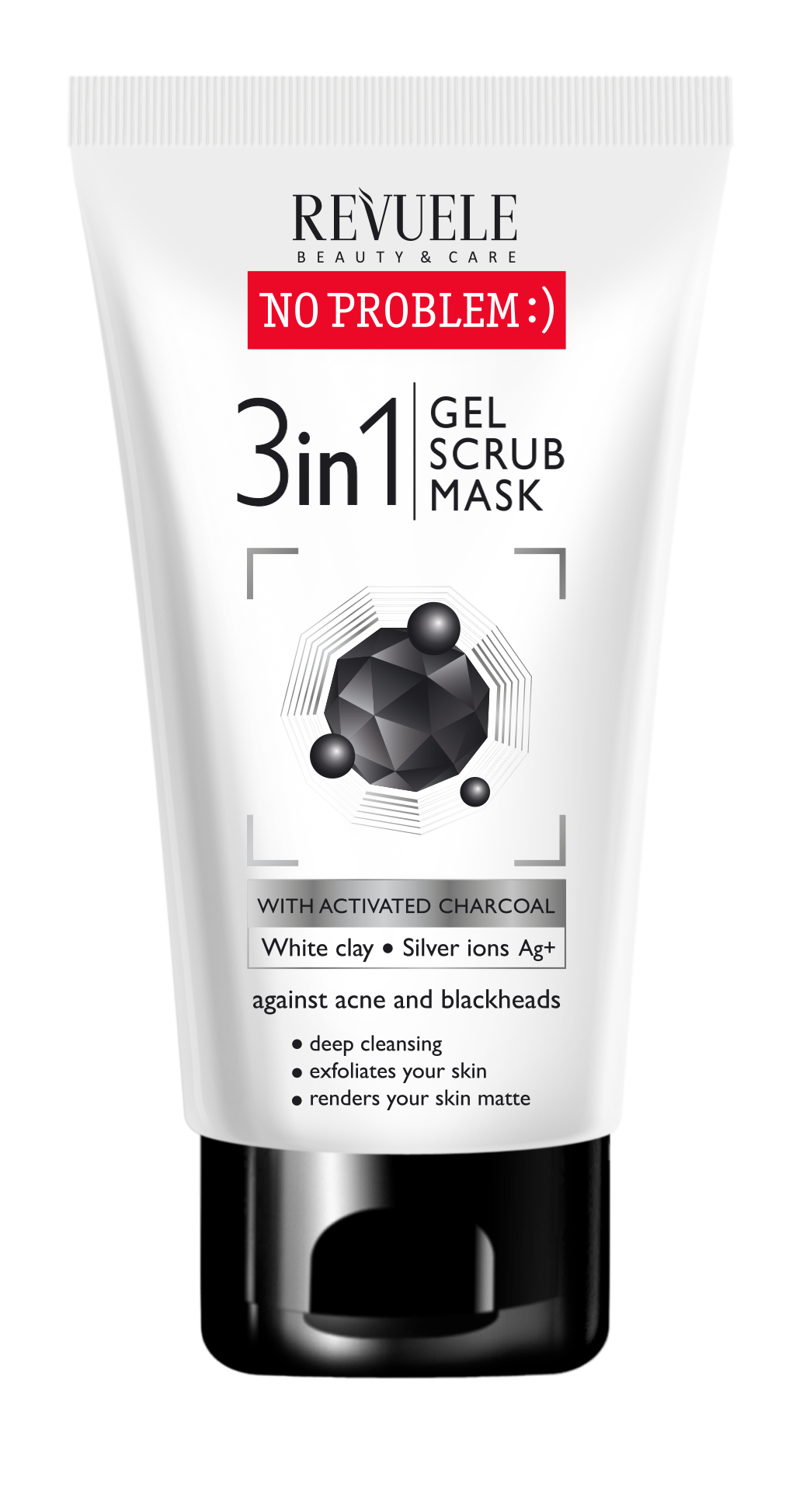 CHARCOAL 3 in 1 GEL, SCRUB, MASK 150 ml ,1