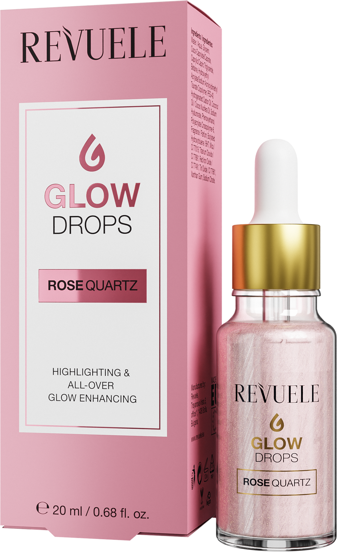 GLOW DROPS ROSE QUARTZ, 20 ml