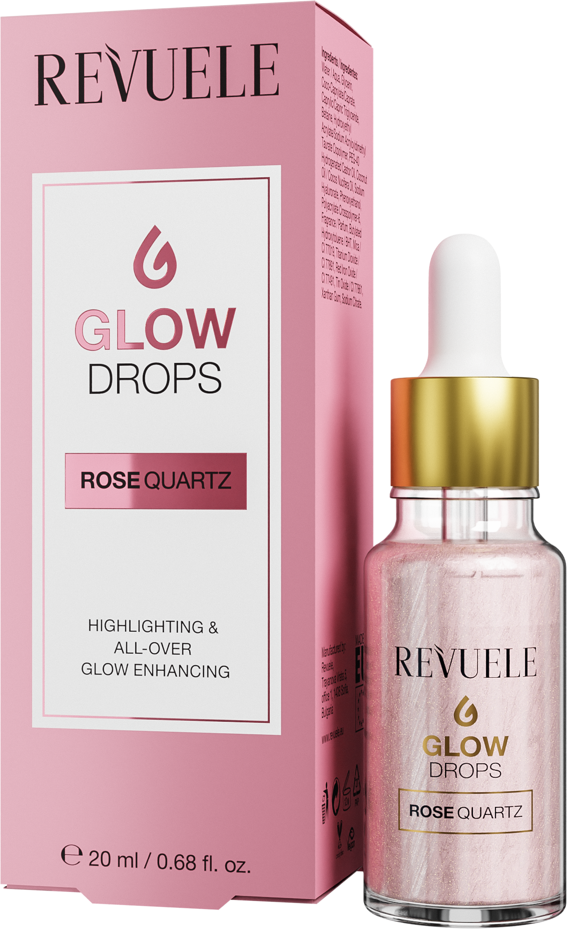 GLOW DROPS ROSE QUARTZ, 20 ml