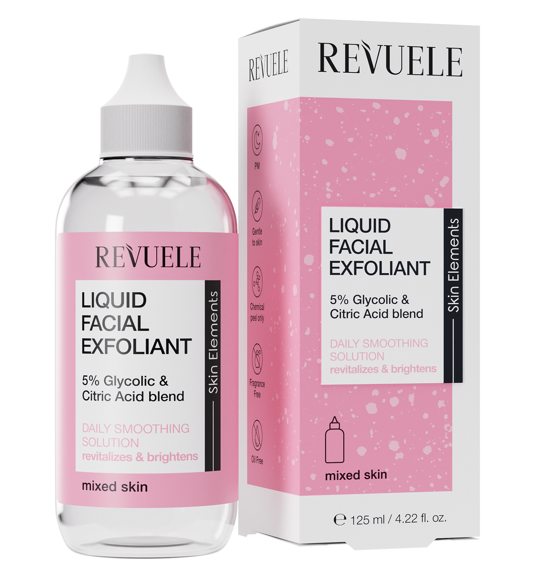 LIQUID FACIAL EXFOLIANT 5% GLYCOLIC + CITRIC ACID BLEND, 125ml
