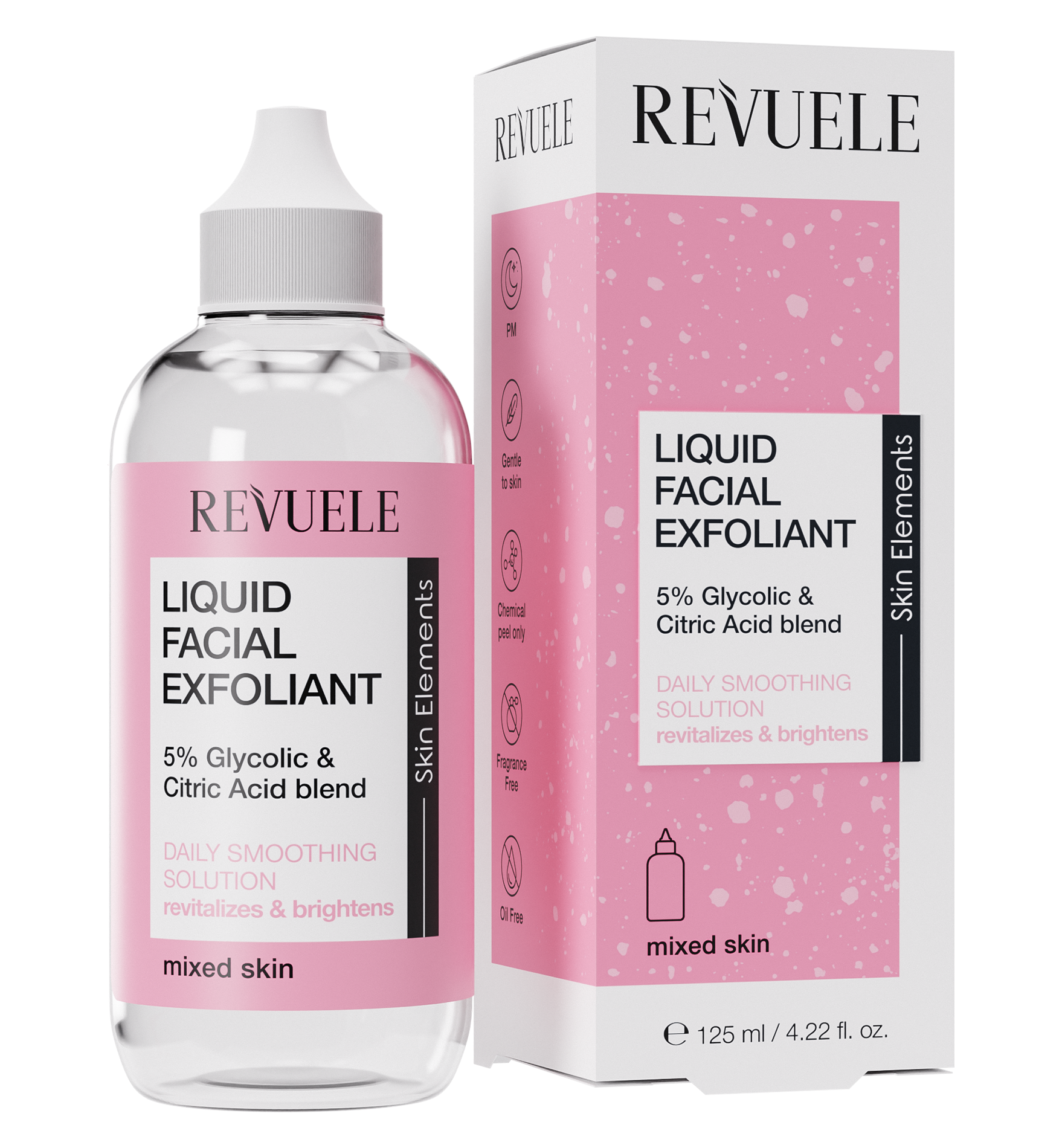 LIQUID FACIAL EXFOLIANT 5% GLYCOLIC + CITRIC ACID BLEND, 125ml